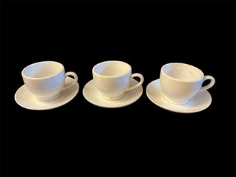 Set Of 3 Cappuccino Cups & Saucers (DR)