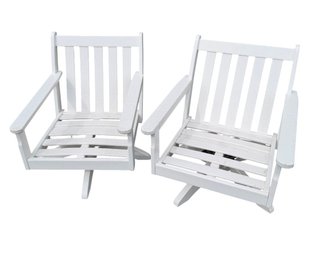 Polywood Vineyard Deep Seated Swivel Patio Chairs Pair B (Y)