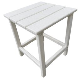 Polywood Vineyard White Outdoor Side Table (Y)