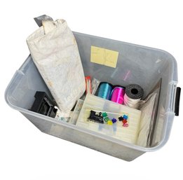 Bin Full Of Assorted Ribbon & Beads (B)