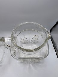 2 Federal Glass Pitchers