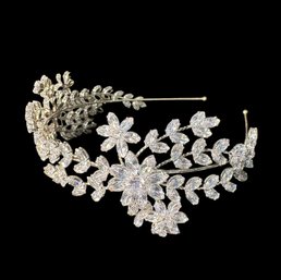 Floral Crystal Studded Tiara