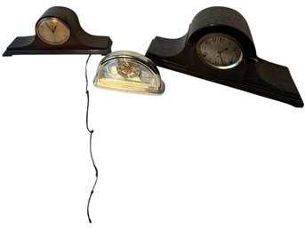 Seth Thomas Clock, Verichron Quartz Clock, And Tetechrom Clock (LR)