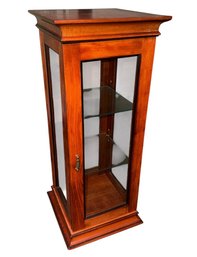 Small Red Wooden Display Curio Cabinet