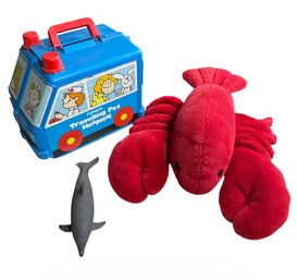 Playskool Traveling Pet Hospital, Stuffed Lobster & Assorted Toys (LR)