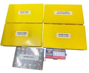 Assorted Containers Of Car Fuses 6pc(WS)