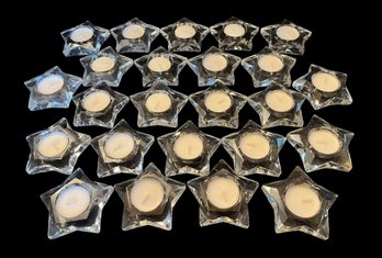 Glass Star Tealight Candle Holders 24x (DR)