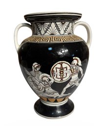 Greek Black & White Handmade Vase (B)