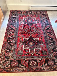 Vintage Hamaden Machine-Made Large Red Rug (K)