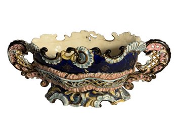 Josef Steidl Znaim Cobalt Gilded Porcelain Bowl (B)