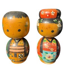 Japanese Wooden Kokeshi Dolls