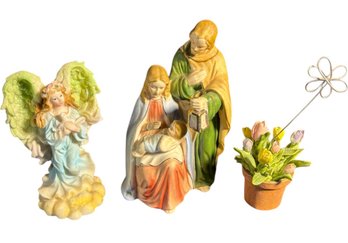 Christian Religion Figurines 3pc