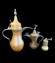 Middle Eastern Coffee Pot, Makers & Spice Grinder (DR)