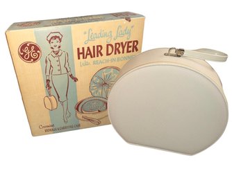 GE Vintage Leading Lady Hair Dryer Case & Conair 1875 Hairdryer