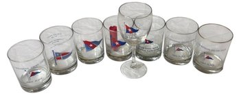Corinthian & Eastern Yacht Club Nautical Drinking Glass Trophies 9pc (K)