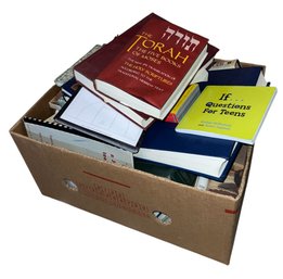 Box Of Assorted Cook Books & Jewish Books (B)