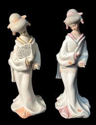 Chinese Geisha Porcelain Figurines