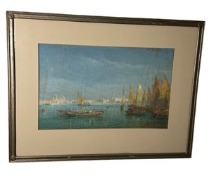 Edward Goodall Venice From The Canal De San Marco Framed Painting (H2)
