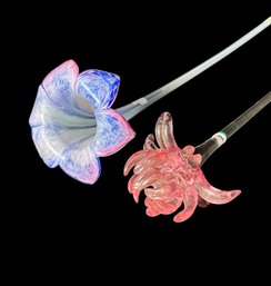 Hand Blown Glass Decorative Flowers