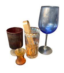 Colorful Decorative Drinking Glasses 4pc
