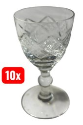 Clear Glass Port Glasses 10pc (K)