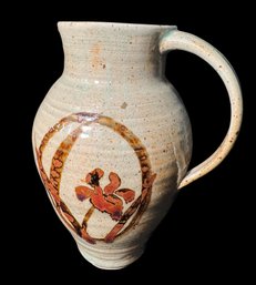 Original Signed Studio Pottery Glazed Pitcher Jug