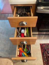 3 Drawers Of Cooking Utensils