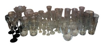Shelf Of Assorted Glassware 54pc (B)