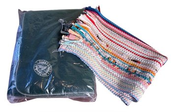 Hand Woven Cotton Rag Rug & Defenders Of Wildlife Blanket