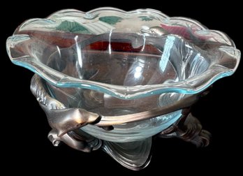 Lenox Romania Dolphin Glass Centerpiece Bowl (DR)