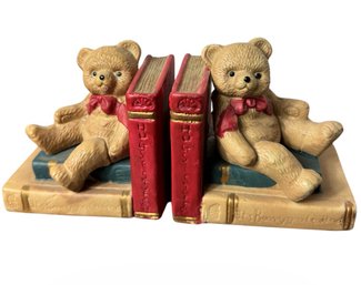 Ceramic Teddy Bear Book Ends (c)