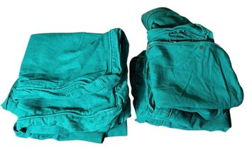 Green Corduroy Couch Cushion Covers 8pc (O1)