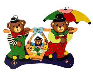 Greek Teddy Bear Family Wall Hanging Decor (c)