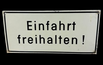 Old German Metal Sign (c)
