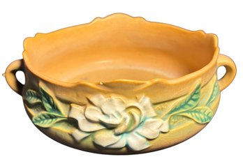 Roseville Pottery Gardenia Handled Console Bowl