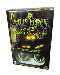Peep N Peepers Spooky Flashing Eyes Vintage Decor New In Box (d)