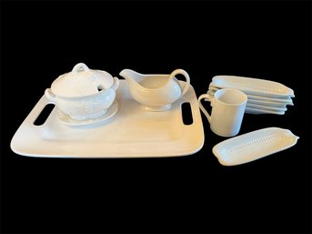 Indoor Outfitters Platter, Fritz & Floyd Mug, Soup Tureen, Gravy Dish DR)