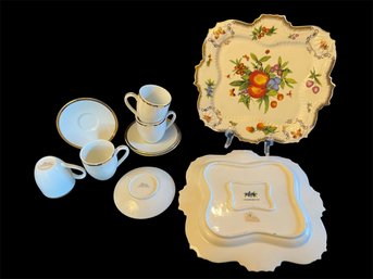 Brasserie William-Sonoma Cappuccino Cups & Saucers And I. Godinger & Co. Plates (DR)