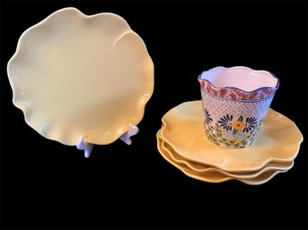 Barrarte Portugal Ceramic Plates & Hand Painted Pot (DR)