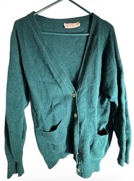 Blarney Button Front Green Cardigan Sweater (C1)
