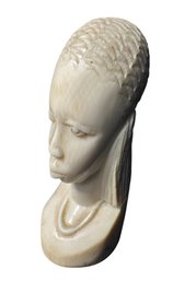 African Woman Carved Bone Figurine