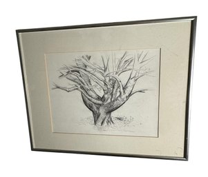 Richards Cherry Tree Original Etching Framed Art (H2)