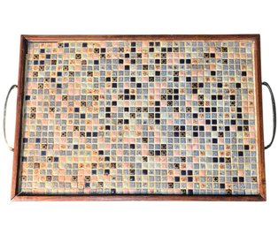 Mosaic Tile Wooden Serving Tray