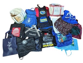 Collection Of Tote Bags & Backpacks From Local Banks, Schools, Yacht Clubs 20pc (D)