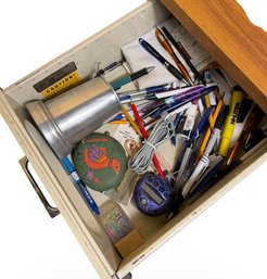 Drawer Of Assorted Office Supplies & Decor (O2)