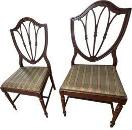 Paine Furniture Shield Back Upholstered Chair Pair (K)