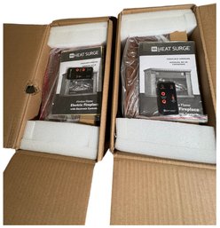 Tireless Flame Electric Fireplace With Electric Controls Pair (LR)