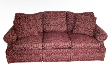Conover Red & Gold Upholstered Boho Sofa (LR)