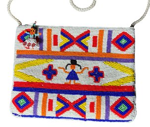 Chinese Beaded Cross Body Bag