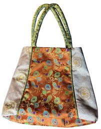 Paint The Lily Floral Oriental Hand Bag